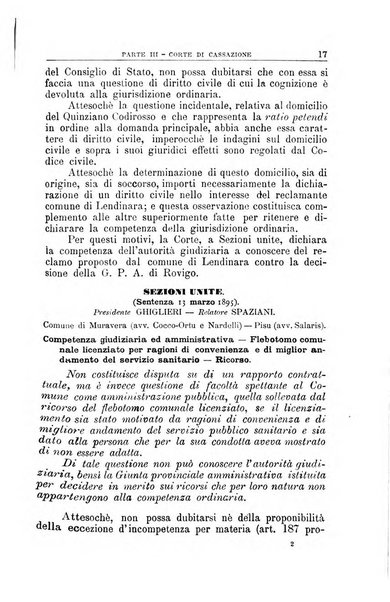 La giustizia amministrativa raccolta di decisioni e pareri del Consiglio di Stato, decisioni della Corte dei conti, sentenze della Cassazione di Roma, e decisioni delle Giunte provinciali amministrative