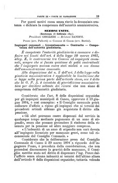 La giustizia amministrativa raccolta di decisioni e pareri del Consiglio di Stato, decisioni della Corte dei conti, sentenze della Cassazione di Roma, e decisioni delle Giunte provinciali amministrative