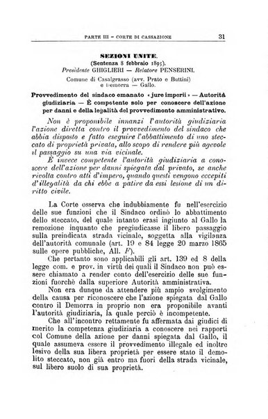 La giustizia amministrativa raccolta di decisioni e pareri del Consiglio di Stato, decisioni della Corte dei conti, sentenze della Cassazione di Roma, e decisioni delle Giunte provinciali amministrative