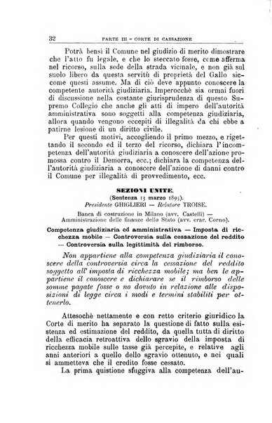 La giustizia amministrativa raccolta di decisioni e pareri del Consiglio di Stato, decisioni della Corte dei conti, sentenze della Cassazione di Roma, e decisioni delle Giunte provinciali amministrative