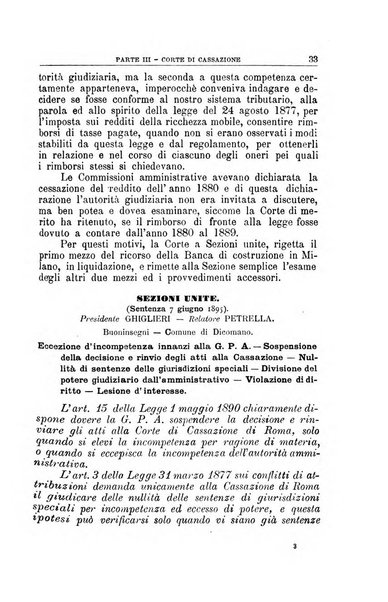 La giustizia amministrativa raccolta di decisioni e pareri del Consiglio di Stato, decisioni della Corte dei conti, sentenze della Cassazione di Roma, e decisioni delle Giunte provinciali amministrative