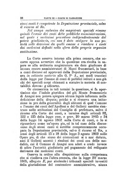 La giustizia amministrativa raccolta di decisioni e pareri del Consiglio di Stato, decisioni della Corte dei conti, sentenze della Cassazione di Roma, e decisioni delle Giunte provinciali amministrative