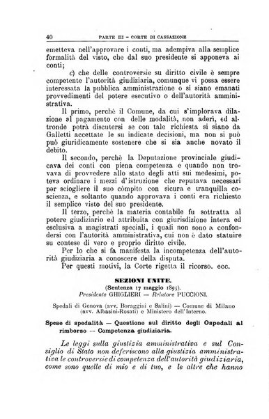 La giustizia amministrativa raccolta di decisioni e pareri del Consiglio di Stato, decisioni della Corte dei conti, sentenze della Cassazione di Roma, e decisioni delle Giunte provinciali amministrative