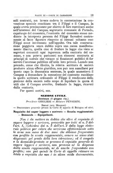 La giustizia amministrativa raccolta di decisioni e pareri del Consiglio di Stato, decisioni della Corte dei conti, sentenze della Cassazione di Roma, e decisioni delle Giunte provinciali amministrative