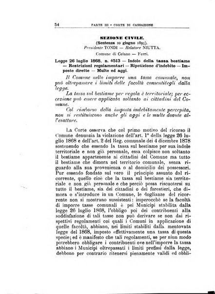 La giustizia amministrativa raccolta di decisioni e pareri del Consiglio di Stato, decisioni della Corte dei conti, sentenze della Cassazione di Roma, e decisioni delle Giunte provinciali amministrative