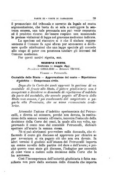 La giustizia amministrativa raccolta di decisioni e pareri del Consiglio di Stato, decisioni della Corte dei conti, sentenze della Cassazione di Roma, e decisioni delle Giunte provinciali amministrative