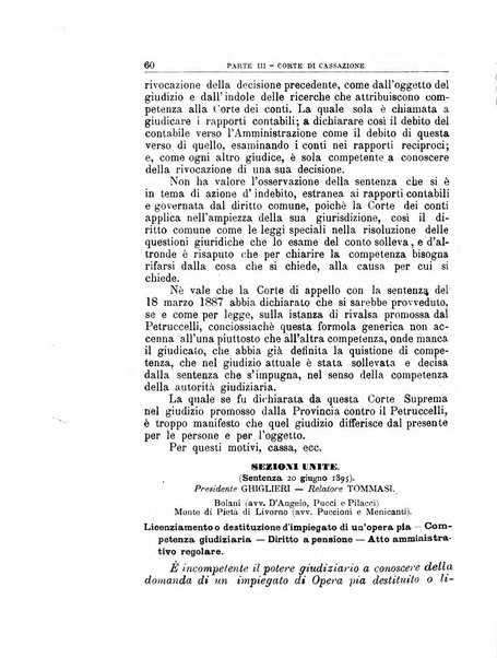 La giustizia amministrativa raccolta di decisioni e pareri del Consiglio di Stato, decisioni della Corte dei conti, sentenze della Cassazione di Roma, e decisioni delle Giunte provinciali amministrative