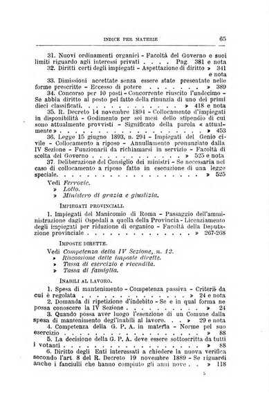 La giustizia amministrativa raccolta di decisioni e pareri del Consiglio di Stato, decisioni della Corte dei conti, sentenze della Cassazione di Roma, e decisioni delle Giunte provinciali amministrative