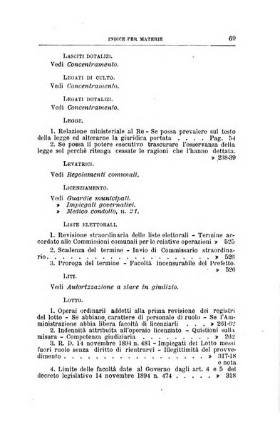 La giustizia amministrativa raccolta di decisioni e pareri del Consiglio di Stato, decisioni della Corte dei conti, sentenze della Cassazione di Roma, e decisioni delle Giunte provinciali amministrative