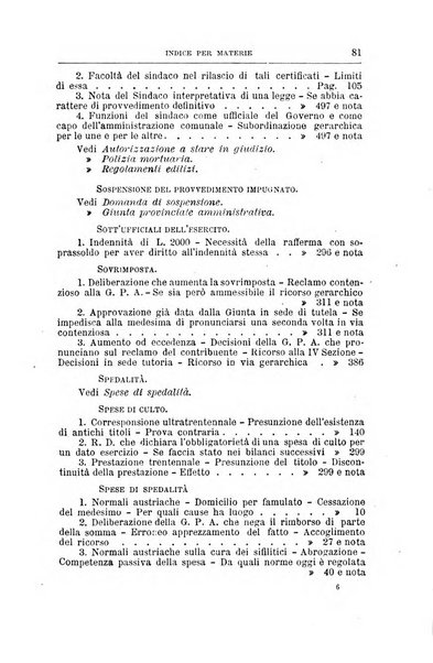 La giustizia amministrativa raccolta di decisioni e pareri del Consiglio di Stato, decisioni della Corte dei conti, sentenze della Cassazione di Roma, e decisioni delle Giunte provinciali amministrative