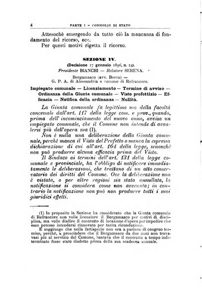 La giustizia amministrativa raccolta di decisioni e pareri del Consiglio di Stato, decisioni della Corte dei conti, sentenze della Cassazione di Roma, e decisioni delle Giunte provinciali amministrative