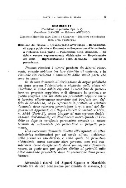 La giustizia amministrativa raccolta di decisioni e pareri del Consiglio di Stato, decisioni della Corte dei conti, sentenze della Cassazione di Roma, e decisioni delle Giunte provinciali amministrative