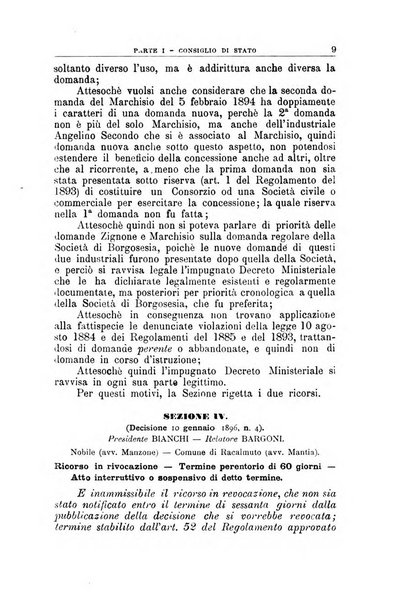 La giustizia amministrativa raccolta di decisioni e pareri del Consiglio di Stato, decisioni della Corte dei conti, sentenze della Cassazione di Roma, e decisioni delle Giunte provinciali amministrative