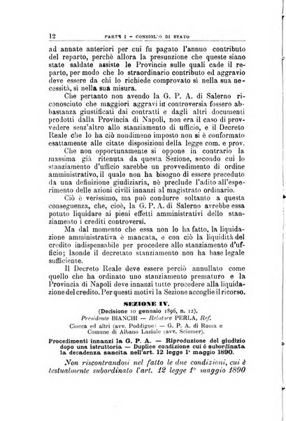 La giustizia amministrativa raccolta di decisioni e pareri del Consiglio di Stato, decisioni della Corte dei conti, sentenze della Cassazione di Roma, e decisioni delle Giunte provinciali amministrative