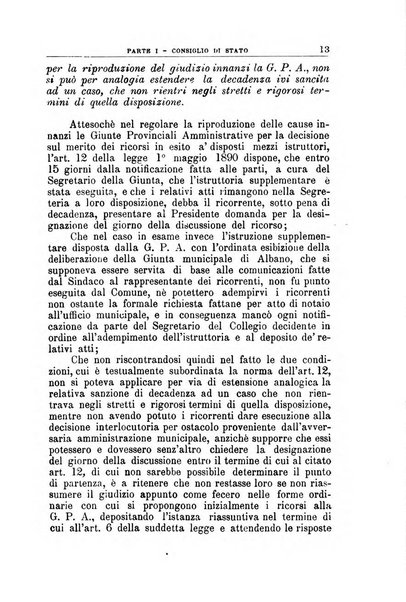 La giustizia amministrativa raccolta di decisioni e pareri del Consiglio di Stato, decisioni della Corte dei conti, sentenze della Cassazione di Roma, e decisioni delle Giunte provinciali amministrative