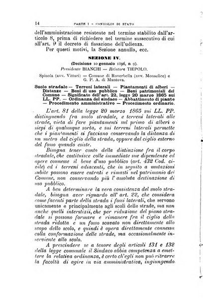 La giustizia amministrativa raccolta di decisioni e pareri del Consiglio di Stato, decisioni della Corte dei conti, sentenze della Cassazione di Roma, e decisioni delle Giunte provinciali amministrative