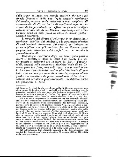 La giustizia amministrativa raccolta di decisioni e pareri del Consiglio di Stato, decisioni della Corte dei conti, sentenze della Cassazione di Roma, e decisioni delle Giunte provinciali amministrative