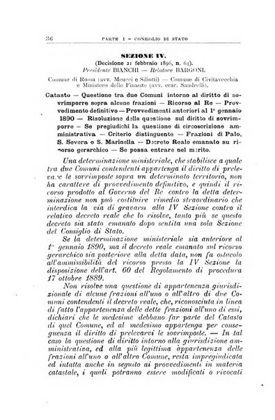 La giustizia amministrativa raccolta di decisioni e pareri del Consiglio di Stato, decisioni della Corte dei conti, sentenze della Cassazione di Roma, e decisioni delle Giunte provinciali amministrative