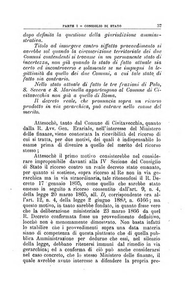 La giustizia amministrativa raccolta di decisioni e pareri del Consiglio di Stato, decisioni della Corte dei conti, sentenze della Cassazione di Roma, e decisioni delle Giunte provinciali amministrative