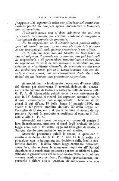 La giustizia amministrativa raccolta di decisioni e pareri del Consiglio di Stato, decisioni della Corte dei conti, sentenze della Cassazione di Roma, e decisioni delle Giunte provinciali amministrative