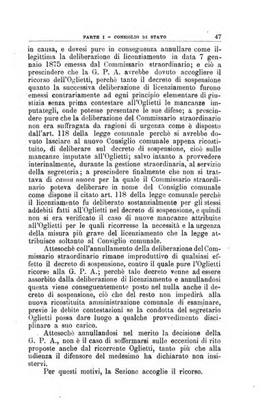 La giustizia amministrativa raccolta di decisioni e pareri del Consiglio di Stato, decisioni della Corte dei conti, sentenze della Cassazione di Roma, e decisioni delle Giunte provinciali amministrative