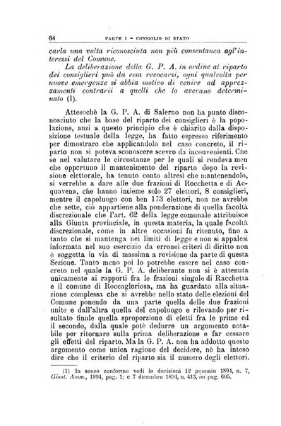 La giustizia amministrativa raccolta di decisioni e pareri del Consiglio di Stato, decisioni della Corte dei conti, sentenze della Cassazione di Roma, e decisioni delle Giunte provinciali amministrative