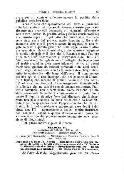 La giustizia amministrativa raccolta di decisioni e pareri del Consiglio di Stato, decisioni della Corte dei conti, sentenze della Cassazione di Roma, e decisioni delle Giunte provinciali amministrative