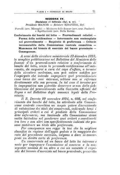 La giustizia amministrativa raccolta di decisioni e pareri del Consiglio di Stato, decisioni della Corte dei conti, sentenze della Cassazione di Roma, e decisioni delle Giunte provinciali amministrative