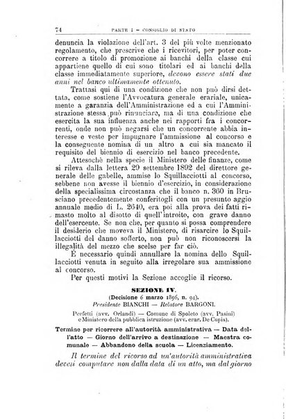 La giustizia amministrativa raccolta di decisioni e pareri del Consiglio di Stato, decisioni della Corte dei conti, sentenze della Cassazione di Roma, e decisioni delle Giunte provinciali amministrative