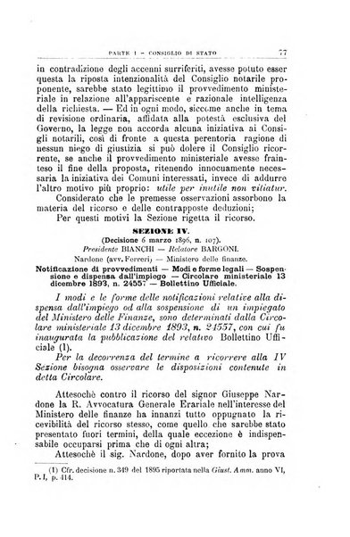 La giustizia amministrativa raccolta di decisioni e pareri del Consiglio di Stato, decisioni della Corte dei conti, sentenze della Cassazione di Roma, e decisioni delle Giunte provinciali amministrative