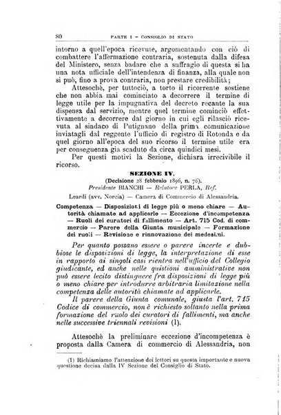 La giustizia amministrativa raccolta di decisioni e pareri del Consiglio di Stato, decisioni della Corte dei conti, sentenze della Cassazione di Roma, e decisioni delle Giunte provinciali amministrative