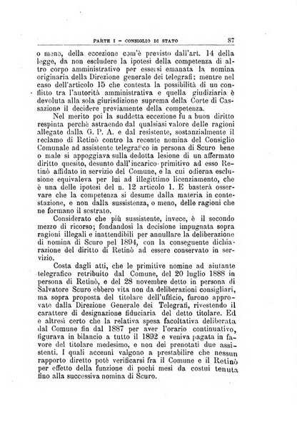 La giustizia amministrativa raccolta di decisioni e pareri del Consiglio di Stato, decisioni della Corte dei conti, sentenze della Cassazione di Roma, e decisioni delle Giunte provinciali amministrative