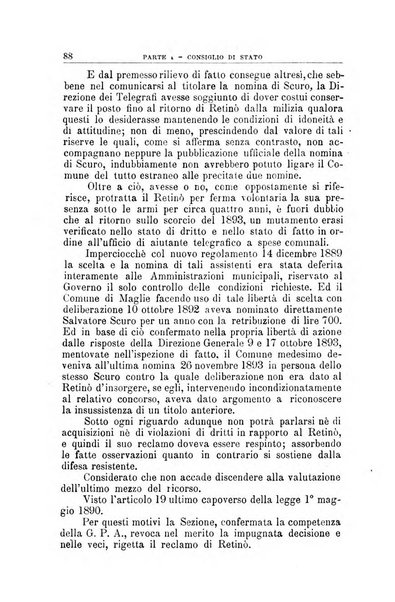 La giustizia amministrativa raccolta di decisioni e pareri del Consiglio di Stato, decisioni della Corte dei conti, sentenze della Cassazione di Roma, e decisioni delle Giunte provinciali amministrative