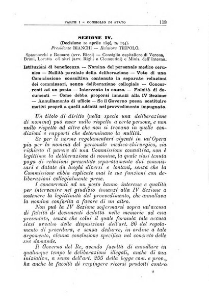 La giustizia amministrativa raccolta di decisioni e pareri del Consiglio di Stato, decisioni della Corte dei conti, sentenze della Cassazione di Roma, e decisioni delle Giunte provinciali amministrative