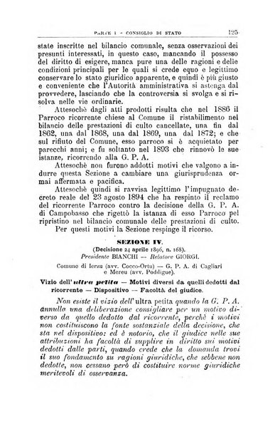 La giustizia amministrativa raccolta di decisioni e pareri del Consiglio di Stato, decisioni della Corte dei conti, sentenze della Cassazione di Roma, e decisioni delle Giunte provinciali amministrative