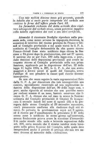 La giustizia amministrativa raccolta di decisioni e pareri del Consiglio di Stato, decisioni della Corte dei conti, sentenze della Cassazione di Roma, e decisioni delle Giunte provinciali amministrative