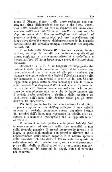 La giustizia amministrativa raccolta di decisioni e pareri del Consiglio di Stato, decisioni della Corte dei conti, sentenze della Cassazione di Roma, e decisioni delle Giunte provinciali amministrative