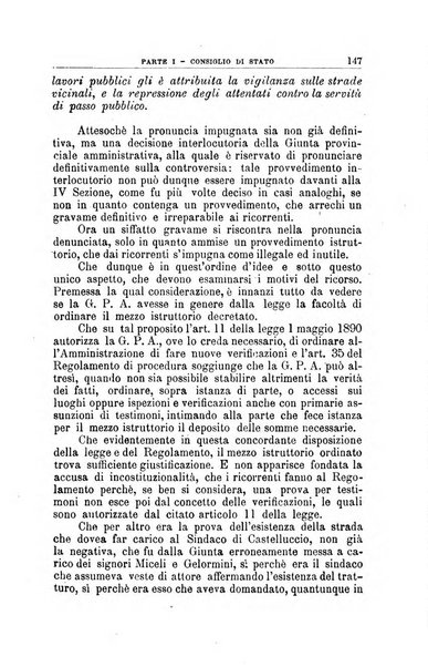 La giustizia amministrativa raccolta di decisioni e pareri del Consiglio di Stato, decisioni della Corte dei conti, sentenze della Cassazione di Roma, e decisioni delle Giunte provinciali amministrative