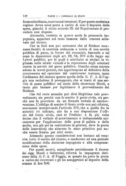 La giustizia amministrativa raccolta di decisioni e pareri del Consiglio di Stato, decisioni della Corte dei conti, sentenze della Cassazione di Roma, e decisioni delle Giunte provinciali amministrative