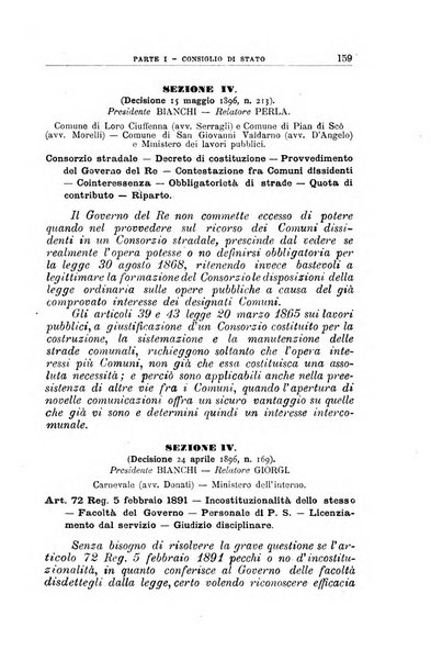 La giustizia amministrativa raccolta di decisioni e pareri del Consiglio di Stato, decisioni della Corte dei conti, sentenze della Cassazione di Roma, e decisioni delle Giunte provinciali amministrative