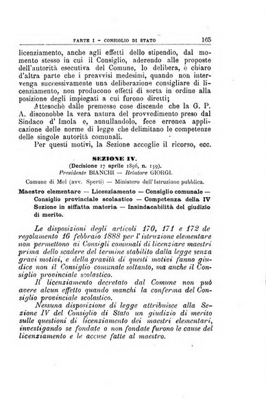 La giustizia amministrativa raccolta di decisioni e pareri del Consiglio di Stato, decisioni della Corte dei conti, sentenze della Cassazione di Roma, e decisioni delle Giunte provinciali amministrative