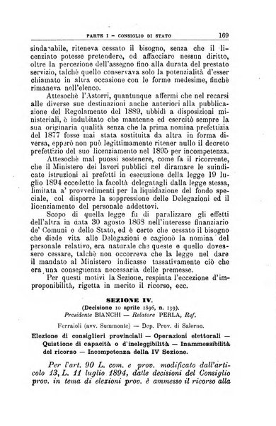 La giustizia amministrativa raccolta di decisioni e pareri del Consiglio di Stato, decisioni della Corte dei conti, sentenze della Cassazione di Roma, e decisioni delle Giunte provinciali amministrative