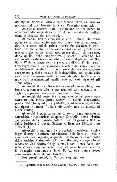 La giustizia amministrativa raccolta di decisioni e pareri del Consiglio di Stato, decisioni della Corte dei conti, sentenze della Cassazione di Roma, e decisioni delle Giunte provinciali amministrative