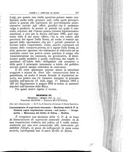 La giustizia amministrativa raccolta di decisioni e pareri del Consiglio di Stato, decisioni della Corte dei conti, sentenze della Cassazione di Roma, e decisioni delle Giunte provinciali amministrative