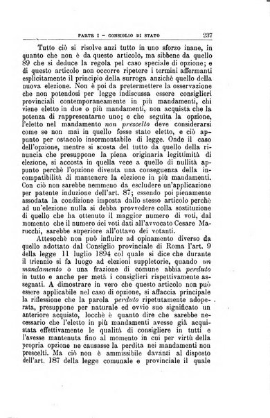 La giustizia amministrativa raccolta di decisioni e pareri del Consiglio di Stato, decisioni della Corte dei conti, sentenze della Cassazione di Roma, e decisioni delle Giunte provinciali amministrative