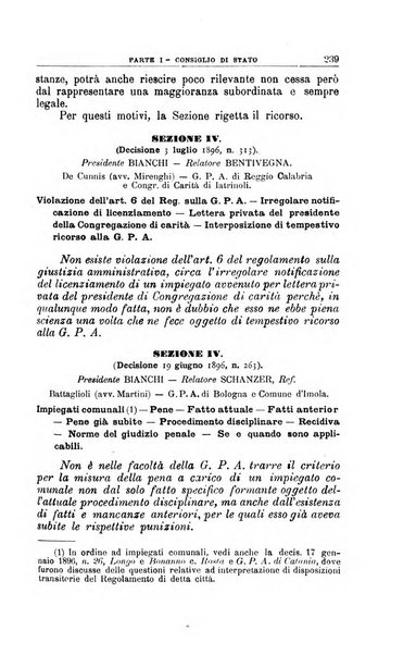 La giustizia amministrativa raccolta di decisioni e pareri del Consiglio di Stato, decisioni della Corte dei conti, sentenze della Cassazione di Roma, e decisioni delle Giunte provinciali amministrative