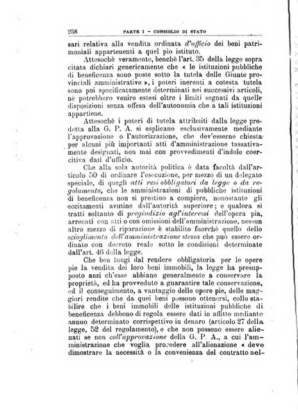 La giustizia amministrativa raccolta di decisioni e pareri del Consiglio di Stato, decisioni della Corte dei conti, sentenze della Cassazione di Roma, e decisioni delle Giunte provinciali amministrative