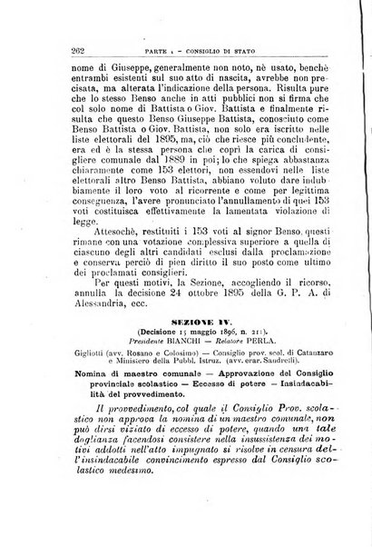 La giustizia amministrativa raccolta di decisioni e pareri del Consiglio di Stato, decisioni della Corte dei conti, sentenze della Cassazione di Roma, e decisioni delle Giunte provinciali amministrative