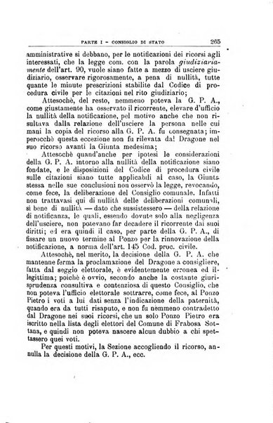 La giustizia amministrativa raccolta di decisioni e pareri del Consiglio di Stato, decisioni della Corte dei conti, sentenze della Cassazione di Roma, e decisioni delle Giunte provinciali amministrative