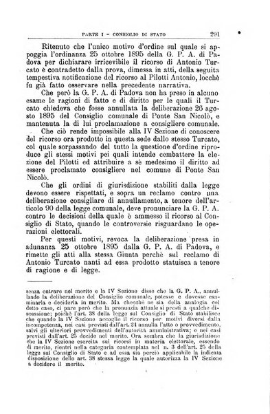 La giustizia amministrativa raccolta di decisioni e pareri del Consiglio di Stato, decisioni della Corte dei conti, sentenze della Cassazione di Roma, e decisioni delle Giunte provinciali amministrative